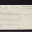 Drumcarrow Craig, NO41SE 2, Ordnance Survey index card, page number 1, Recto