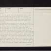 Drumcarrow Craig, NO41SE 2, Ordnance Survey index card, page number 2, Verso
