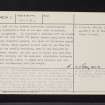 Leuchars, St Bonach's Chapel, NO42SE 2, Ordnance Survey index card, page number 4, Verso