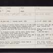 Cruivie Castle, NO42SW 4, Ordnance Survey index card, Recto