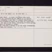Logie House, NO42SW 14, Ordnance Survey index card, page number 2, Verso