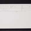 St. Fort Quarry, NO42SW 17, Ordnance Survey index card, Recto