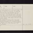 Craig Hill, NO43NW 22, Ordnance Survey index card, page number 2, Recto
