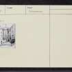 Dundee, City Square, Strathmartine Lodging, NO43SW 60, Ordnance Survey index card, Recto