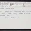 Dundee Museum, NO43SW 91.1, Ordnance Survey index card, Recto