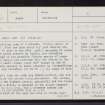 Kirkbuddo, NO44SE 15, Ordnance Survey index card, page number 1, Recto