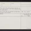 Kirkbuddo, NO44SE 15, Ordnance Survey index card, page number 3, Recto