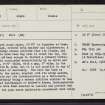 Arniefoul, NO44SW 1, Ordnance Survey index card, Recto