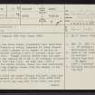 Battledykes, NO45NE 15, Ordnance Survey index card, page number 1, Recto