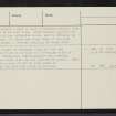 Lunanhead, NO45SE 11, Ordnance Survey index card, page number 2, Verso