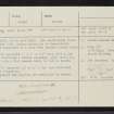Forfar, Newmonthill Cemetery, NO45SE 29, Ordnance Survey index card, Recto