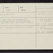 Myreside, NO45SE 35, Ordnance Survey index card, Recto