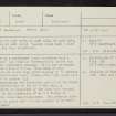 Fletcherfield, NO45SW 11, Ordnance Survey index card, Recto