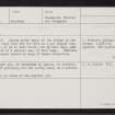 Vat Burn, NO49NW 10, Ordnance Survey index card, Recto