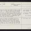 Meikle Kinord, NO49NW 19, Ordnance Survey index card, Recto