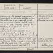 Innergellie House, NO50NE 8, Ordnance Survey index card, page number 1, Recto