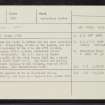 Anstruther Easter, Backdykes, Melville Manse, NO50SE 15, Ordnance Survey index card, Recto