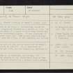 St Monance, Braehead, St Monance Parish Church And War Memorial, NO50SW 18, Ordnance Survey index card, Recto