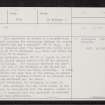 Kittock's Den, NO51NE 1, Ordnance Survey index card, page number 1, Recto