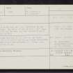 Bonnytown, NO51SW 14, Ordnance Survey index card, Recto