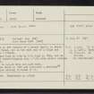 Gallows Law, NO54NE 6, Ordnance Survey index card, Recto