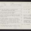 West Grange Of Conon, NO54NE 12, Ordnance Survey index card, page number 1, Recto