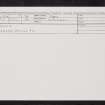 Craichie, NO54NW 7, Ordnance Survey index card, Recto
