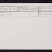Girdle Stane, NO54NW 10, Ordnance Survey index card, Recto