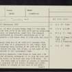 Elliot Water, NO54SE 7, Ordnance Survey index card, page number 1, Recto