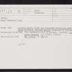 Marcus, NO55NW 37, Ordnance Survey index card, Recto