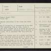 Turin Hill, NO55SW 1, Ordnance Survey index card, page number 1, Recto