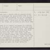 Brown Caterthun, NO56NE 1, Ordnance Survey index card, page number 2, Verso