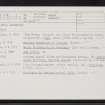 Brown Caterthun, NO56NE 1, Ordnance Survey index card, Recto