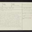 Newbigging, NO56NW 3, Ordnance Survey index card, page number 1, Recto
