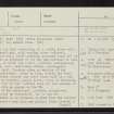 White Caterthun, NO56NW 17, Ordnance Survey index card, page number 1, Recto