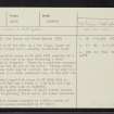 White Caterthun, NO56NW 18, Ordnance Survey index card, Recto