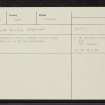 Brechin, Carmelite Friary, NO56SE 32, Ordnance Survey index card, Recto