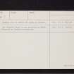Auchmull, NO57SE 5, Ordnance Survey index card, page number 2, Verso