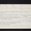 Wood Of Dalbog, NO57SE 8, Ordnance Survey index card, Recto