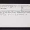 Wood Of Dalbog, NO57SE 8, Ordnance Survey index card, Recto