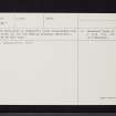 Finzean, NO59SE 1, Ordnance Survey index card, page number 2, Verso