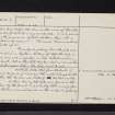 Balcomie Castle, NO60NW 4, Ordnance Survey index card, page number 4, Verso