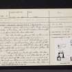 Balcomie Castle, NO60NW 4, Ordnance Survey index card, page number 1, Recto