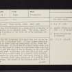 Prail Castle, NO64NE 7, Ordnance Survey index card, page number 1, Recto