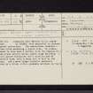 Boysack Mills, NO64NW 21, Ordnance Survey index card, page number 1, Recto