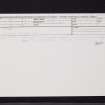 Boysack, NO64NW 39, Ordnance Survey index card, Recto