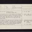 Arbroath, NO64SW 19, Ordnance Survey index card, Recto