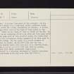 Bonnyton, NO65NE 7, Ordnance Survey index card, page number 2, Verso