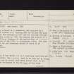 Red Castle, Lunan, NO65SE 10, Ordnance Survey index card, page number 1, Recto