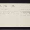 Easter Braikie, NO65SW 22, Ordnance Survey index card, Recto
